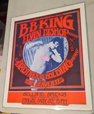 B.B. King And Elvin Bishop Concert Poster 1971 Signed By Randy Tuten • $249.99