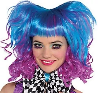 NEW Amscan 848459 Alice In Wonderland Mad Hatter Wig Blue Purple • $15.99