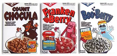 Cereal Monster FRIDGE MAGNET Set A Cereal Box Chocula Frankenberry Boo Berry • $11.95