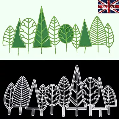 13.5cm X 6.2cm Trees Wood Forest Metal Cutting Die Stencil Card Making A5 • £5.45