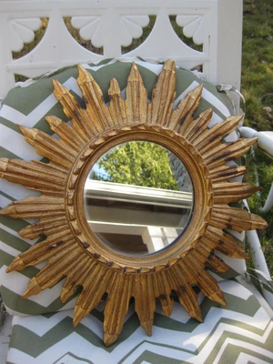 $395 • Buy Mid Century Italian Gilt Wood Sunburst Mirror
