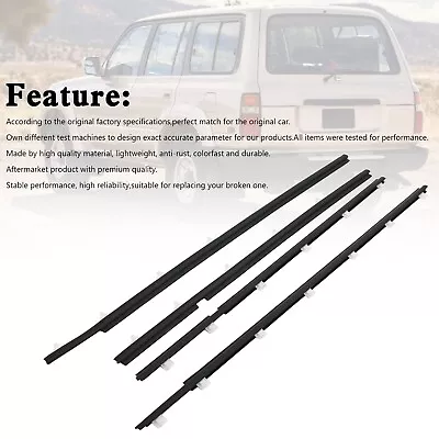 4pcs Outer Weatherstrip Door Belt Seal For Toyota Land Cruiser FJ80 HDJ81 90-98 • $85.88