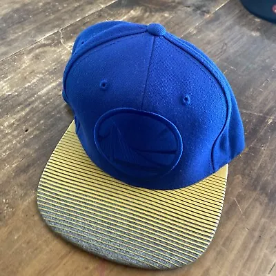 Golden State Warriors Mitchell & Ness Snapback Hat Cap Rare Style Nice Cond • $14.88