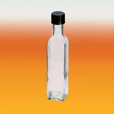 250ml Square Glass - Sauce / Dressing / Relish Bottle With Screw Cap • £3.81