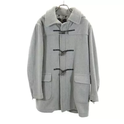 Men's Grenfell British Made Wool Duffel Coat 40 Gray Hood  • $230.68