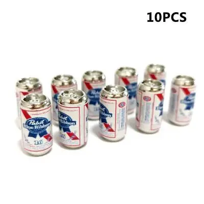 10PC Dollhouse 1/12 Scale Miniature Beer Cans Scene Beer Cans Drinks Accessories • $6.98