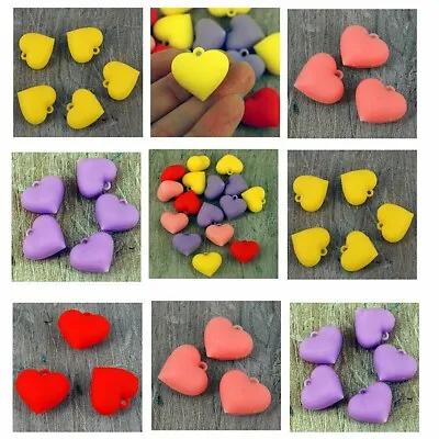 LOVE HEART 3D Bubble Charms Pendants Beads Cards Jewellery Keyrrings X 5 KR1 • £2.50