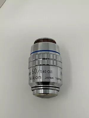 Nikon Plan Apo 60x 1.40 Oil CFN Microscope Objective Optiphot Labophot • $599