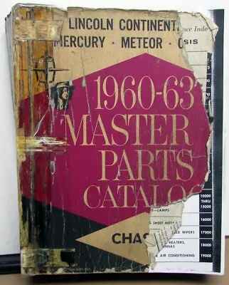 1960-1963 Lincoln Mercury Master Chassis Parts Catalog Book Continental Meteor • $85.93