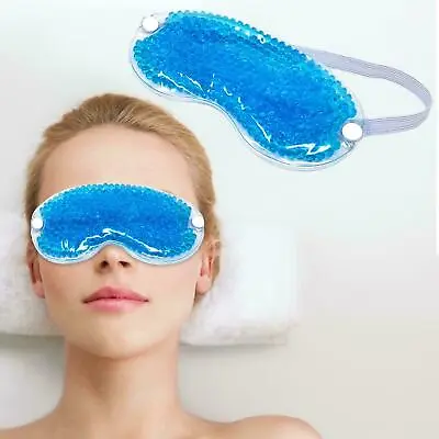 Gel Bead Heating Cooling Sleep Mask Reusable Hot Cold Ice Pack Puffy Dry Eyes UK • £3.99