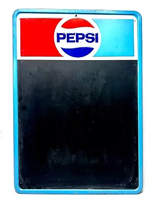 Vintage Pepsi Menu Metal Tin Sign Embossed Advertising - Stout Sign Co • $247.99