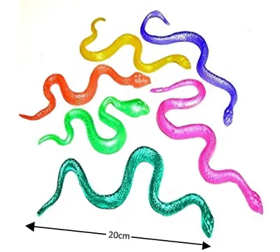 £2.69 • Buy 10 Stretchy Snakes - Kids Party Fun Loot Bag Filler Mini Toy Unisex Gift Prizes