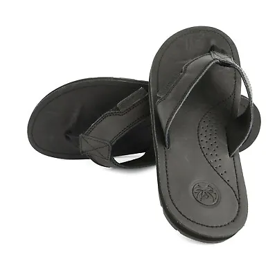£9.95 • Buy Mens Leather Summer Sandals Walking Toe Post Flip Flops Sandals Beach Shoes 