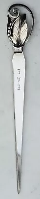 ESTATE STERLING La PAGLIA #200 LEAF & TENDRIL LETTER OPENER-8 3/4-EAE MONO-RARE • $420