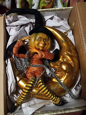 Rare Mark Roberts  Gourd Moon  Doll Figure HALLOWEEN • $160