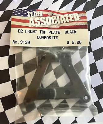 VINTAGE TEAM ASSOCIATED RC10 B2 Front Top Plate Black Composite 9130 • $84.70