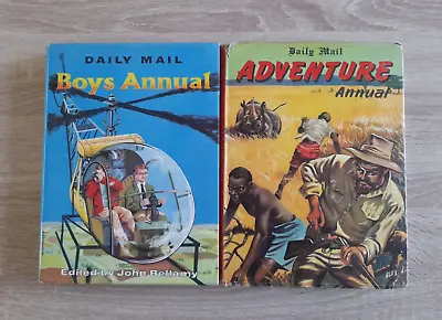 Daily Mail: Adventure Annual/Boys Annual Vintage Hardback Book X 2 (1950's Era) • £11