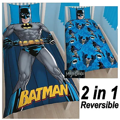 £19.95 • Buy Batman 'shadow' Single Duvet Cover Set Dc Comics Reversible