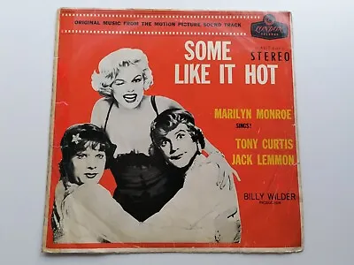 Some Like It Hot  1958 South African Lp  Marilyn Monroe  Tony Curtis  Jack Lemon • £49.99