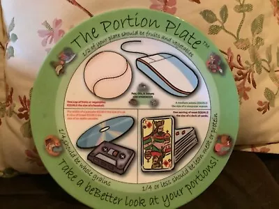 The Portion Plate Melamine Machi  Meal Measure Portion Control Plate Diet • $8.99