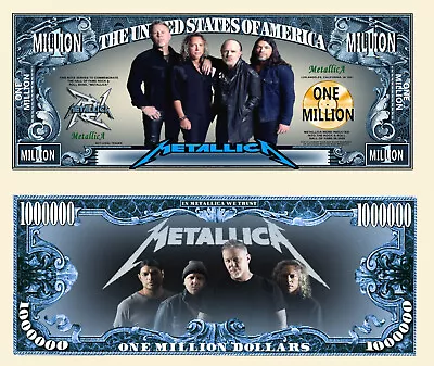 METALLICA Band Million Dollar Bill Play Funny Money Novelty Note + FREE SLEEVE • $1.69