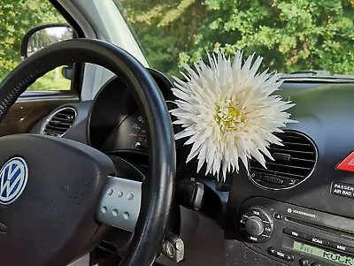 VOLKSWAGEN Bug New Beetle Interior Console Dashboard Flower Cream CHRYSANTHEMUM • $8.99