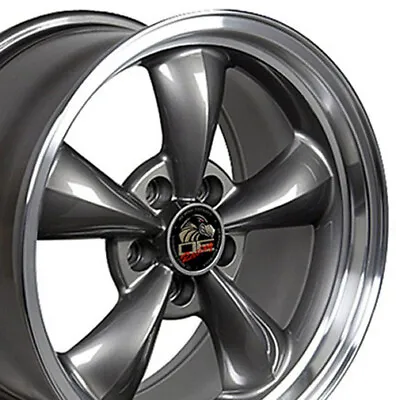 17x8 Rims Fit Mustang Bullitt Style Wheels Anthracite Mach'd 3448 SET • $631