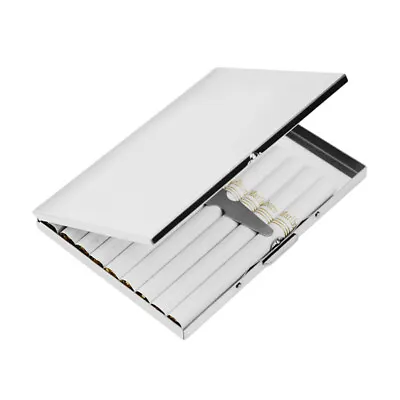 Silver Stainless Steel Cigarette Tobacco Case Pocket Slim Pouch Holder Box AU • $14.98