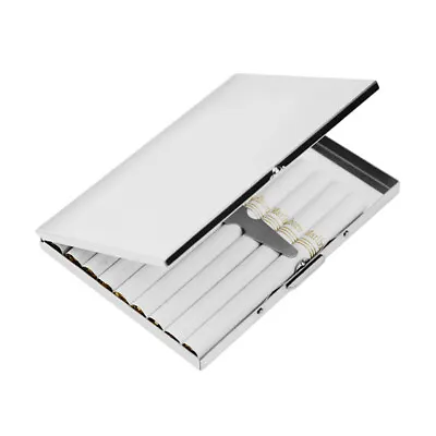 £7.05 • Buy Stainless Steel Cigarette Case Silver Metal Slim Box Holder Tobacco 9 Cigarettes