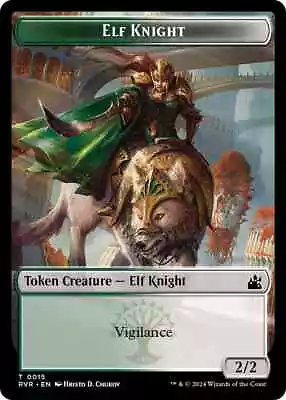 Elf Knight Token - NM - MTG Ravnica Remastered - Magic The Gathering • £1.40