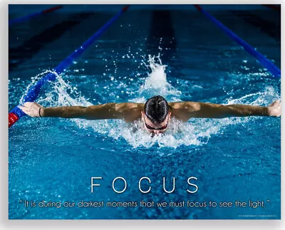 Swimming Pool Sports Boys Kids Motivational Quotes Poster Poster 11X14 Inches • $9.95