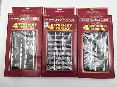 3x Bachmann Big Haulers 4 Pack Straight Train Tracks G Scale No. 94511 - NIB 12 • $55