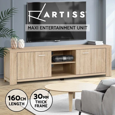 $134.22 • Buy Artiss TV Cabinet Entertainment Unit Stand Wooden Shelf Storage Furniture Thick