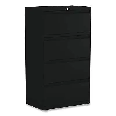 Alera 4-Drawer 30 W Lateral File Cabinet; Black Legal (ALELA54305BL) HLF3054BL • $789.60