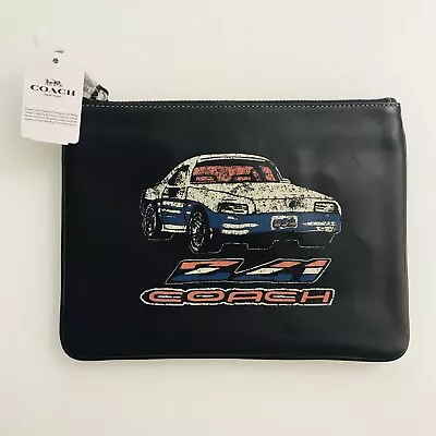 Medium Pouch With Car (coach F21382) Black • $130