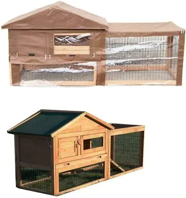 Two Tier Verona Rabbit Hutch With Run Wood House Pet Bunny Ferret And Guinea Pig • £141.95