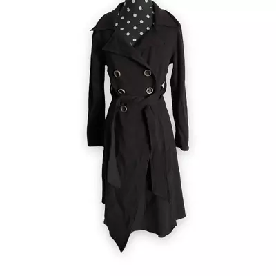 Bump Couture Maternity Coat Size Small Black Heavy Knit Trench Womens NEW • $75