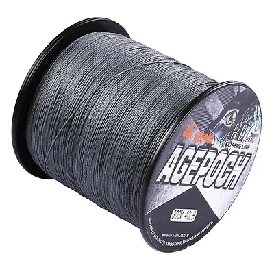 Agepoch 100M-2000M Gray 6LB-300LB Test PE Dyneema Braided Sea Fishing Line • $10.23