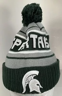 Michigan State St Spartans Ncaa New Era Cheer Knit Beanie Pom Winter Cap Hat • $12.99