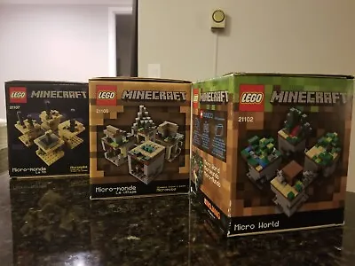 Lego Minecraft - 3 Sets - MicroWorld The Villiage The End • $225