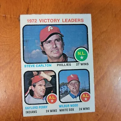 1973 Topps #66 1972 Victory Leaders Steve Carlton NM Baseball Trading Card • $4.59