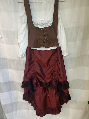 Women's Renaissance Costume Steampunk Dress Cosplay Costume Halloween Size S New • $21