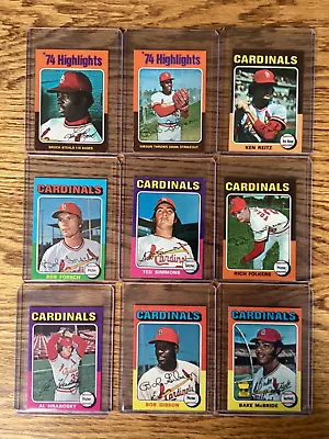 1975 Topps Mini Team St. Louis Cardinals Master Team Set Brock Gibson Forsch NM • $125