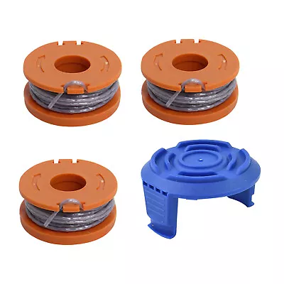 4PCS Strimmer Trimmer Spool & Line & Cover Cap For Qualcast CGT18LA1 CGT36LA1 PE • £8.85