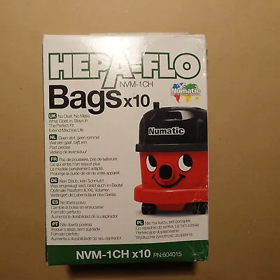 £14 • Buy Genuine Numatic Henry Hoover Hepa-FLO NVM-1CH Dust Bags Hetty James Harry Nuvac