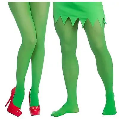 £5.98 • Buy Adult Green Tights Elf Robin Hood Leprechaun Fancy Dress Halloween Ladies Mens