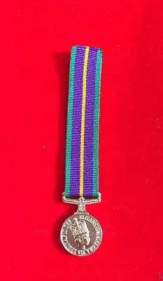 Accumulated Campaign Service  Miniature Medal ACSM 1 First Type With Ribbon • £5.99