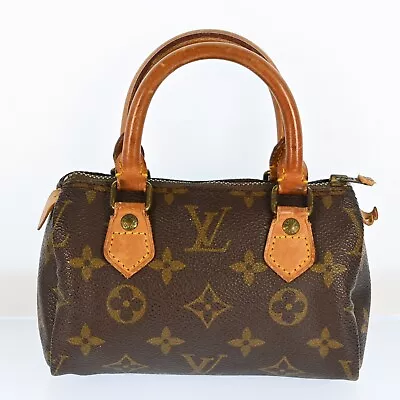 Authentic Louis Vuitton Monogram Mini Speedy Hand Bag Purse M41534 LV H1625R602 • $498