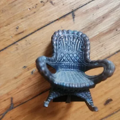 Vintage Wicker Metal Rocking Chair Pencil Sharpener • $0.99