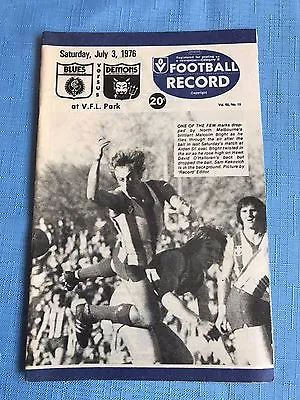 $7.95 • Buy VFL Football Record 1976 Carlton V Melbourne